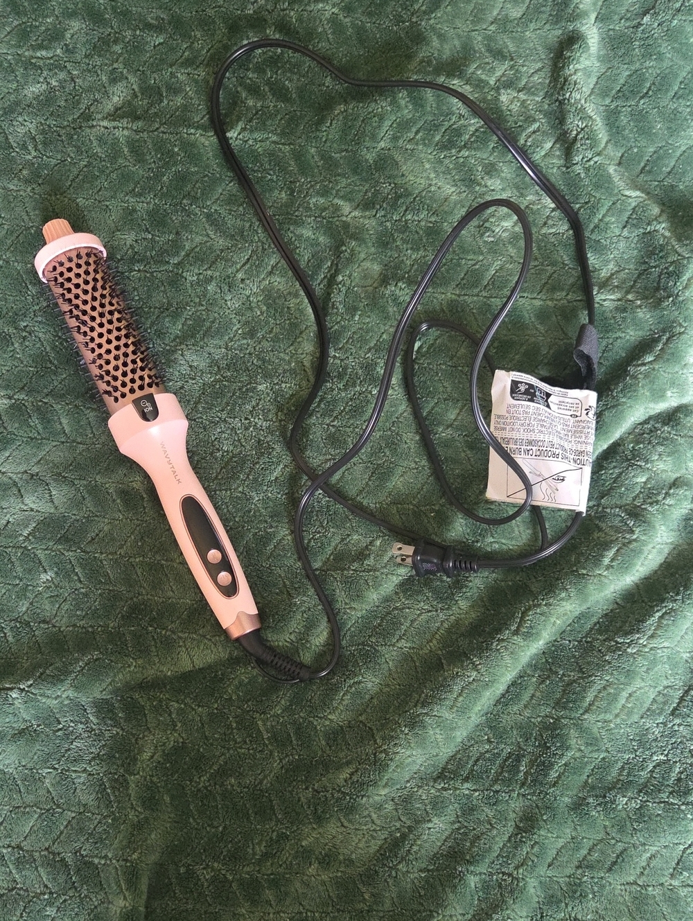 WavyTalk Pink Ceramic Barrel Hair Styler Brush, Used Once